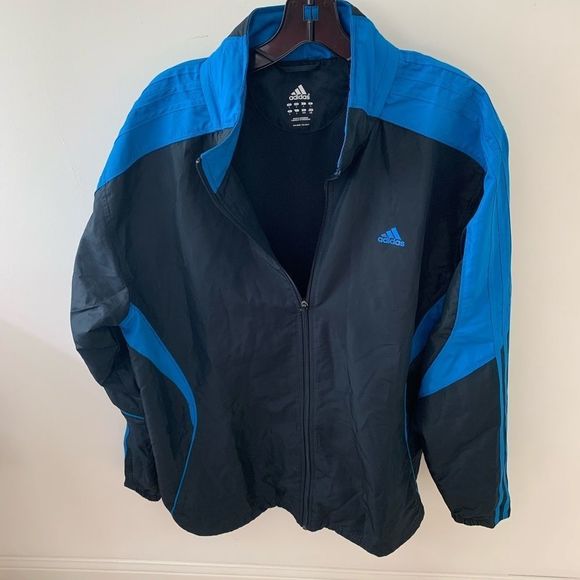 adidas Other - Adidas Men’s Jacket Black withe 3 Blue Stripes